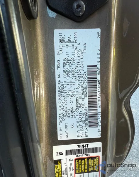 2011 Toyota Tacoma Access Cab из США, поврежденный, VIN 5TFUX4EN3BX008113